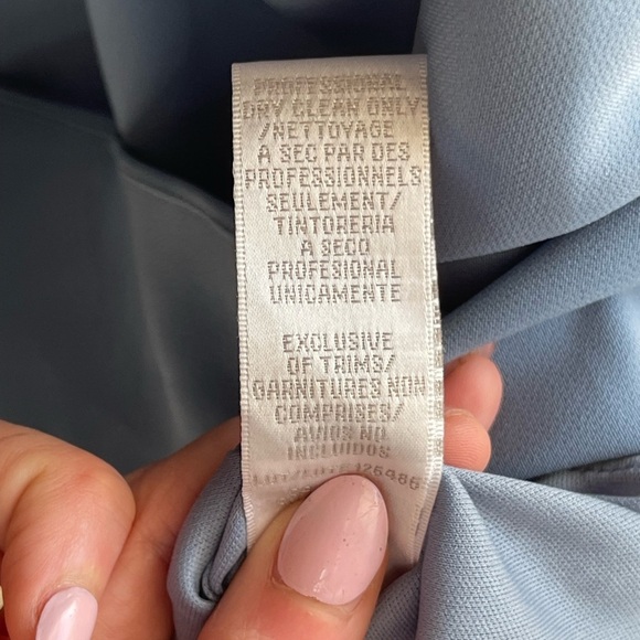 NWT Theia Kiera Light Blue Beaded Puff Sheer Sleeve Ethereal Gown - Picture 13 of 17